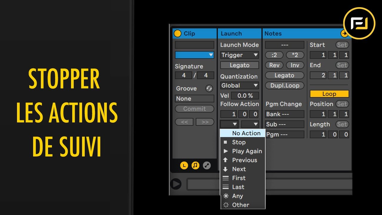 Tutoriel Ableton Live - Stopper les actions de suivi - YouTube