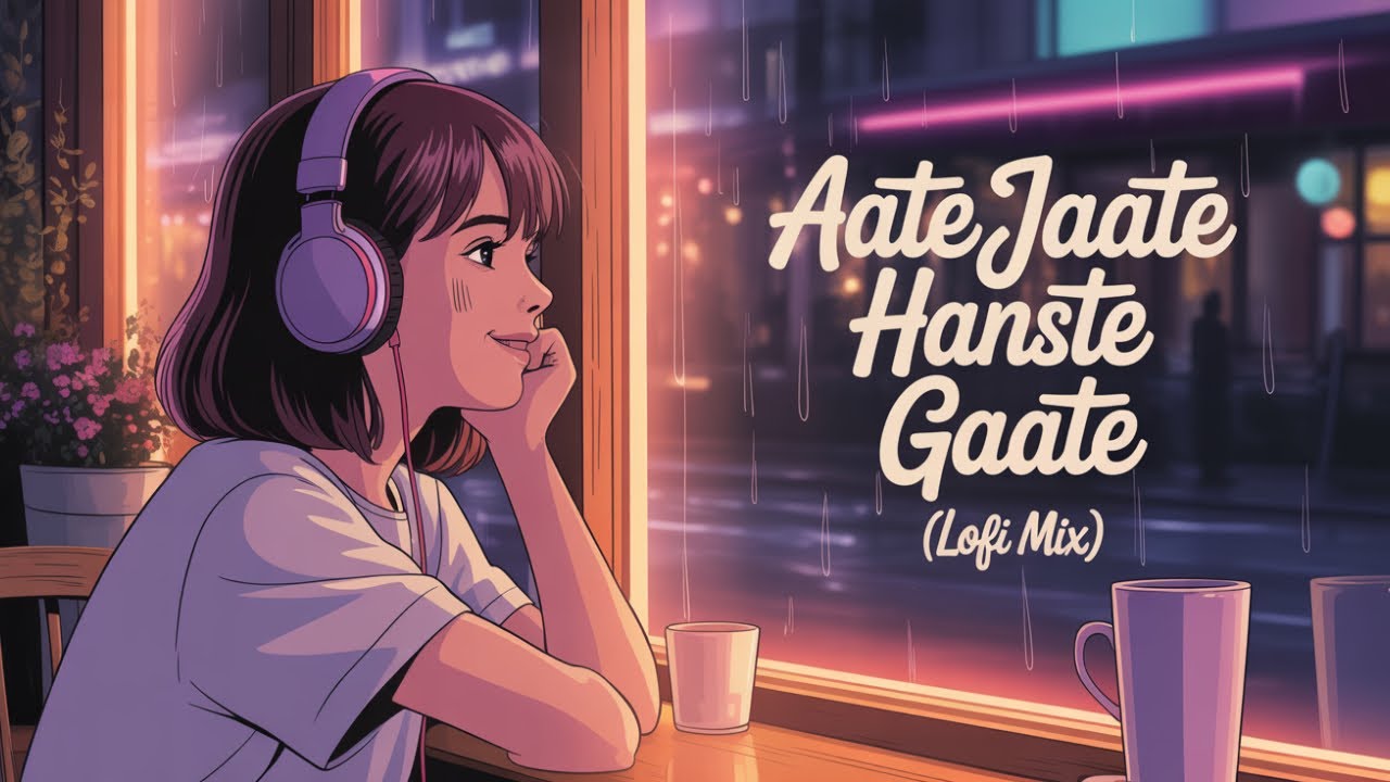 Aate Jaate Hanste Gaate (Lofi Mix) | Relaxing Romantic Hindi Song | Chill Beats for Study & Relax