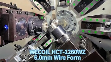 WECOIL 12-16 axis 2.0-6.0mm HCT-1260WZ camless spring forming machine to setup a 6.0mm Wire Form