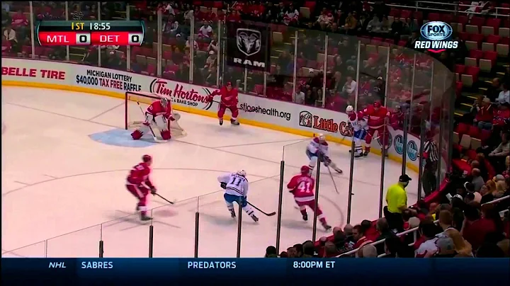 Luke Glendening and Jakub Kindl Big Hits vs Montreal