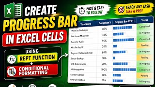 ⁠How to Create In-Cell Progress Bar in Excel (Without Charts!)⁠