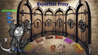 Keys2Text Proxy with novelcrafter for AI assisted writing