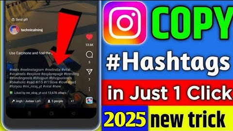 How To Copy Hashtags On Instagram Without Any App || Instagram hashtags copy kaise kare 2025