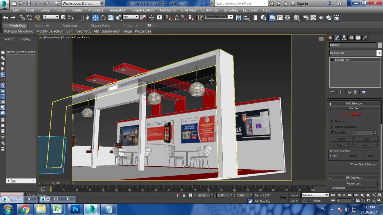 Tutorial on Modeling and texturing a 3d stall in 3dsmax (Part3) - YouTube