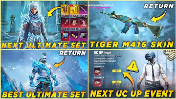 🔴 NEXT ULTIMATE SET | TIGER M416 RETURN CONFIRM ?| NEXT UC UP EVENT BGMI | RETURN ULTIMATE SET BGMI