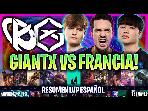 SI KARMINE CORP PIERDE CONTRA GIANTX ESTARÁ ÚLTIMO! | KC vs GX RESUMEN LEC INVIERNO 2024 ESPAÑOL LVP