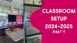 middle school classroom setup part 1 (24-25) | layout & bulletin boards