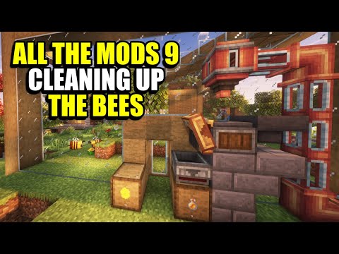 Ep23 Cleaning up the Bees - Minecraft All The Mods 9 Modpack - YouTube