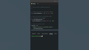 Sort the array in ascending order #shorts