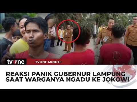 Kepanikan Gubernur Lampung, Saat Warga Protes Soal Jalan Rusak Dihadapan Jokowi | tvOne Minute