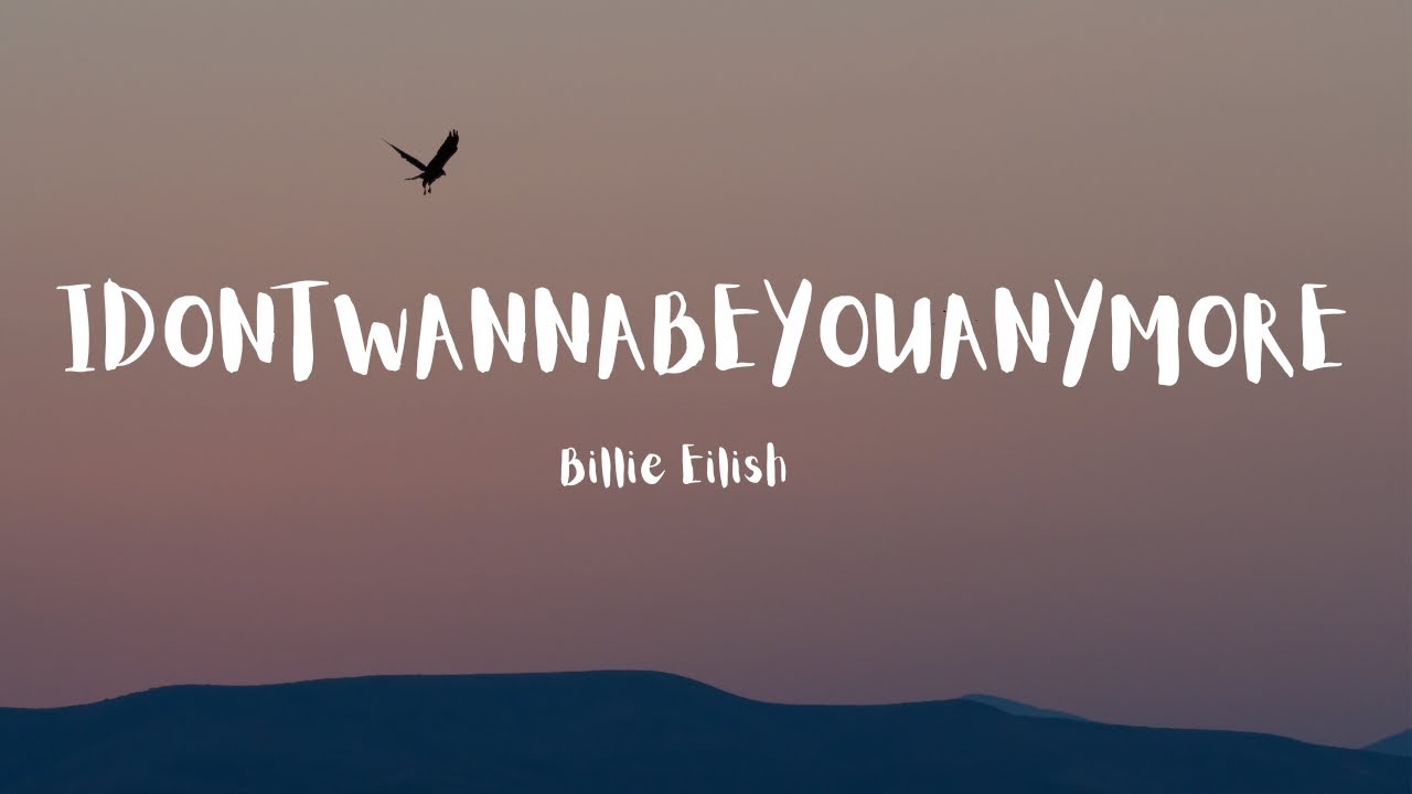 Billie Eilish - idontwannabeyouanymore (Lyrics) - YouTube