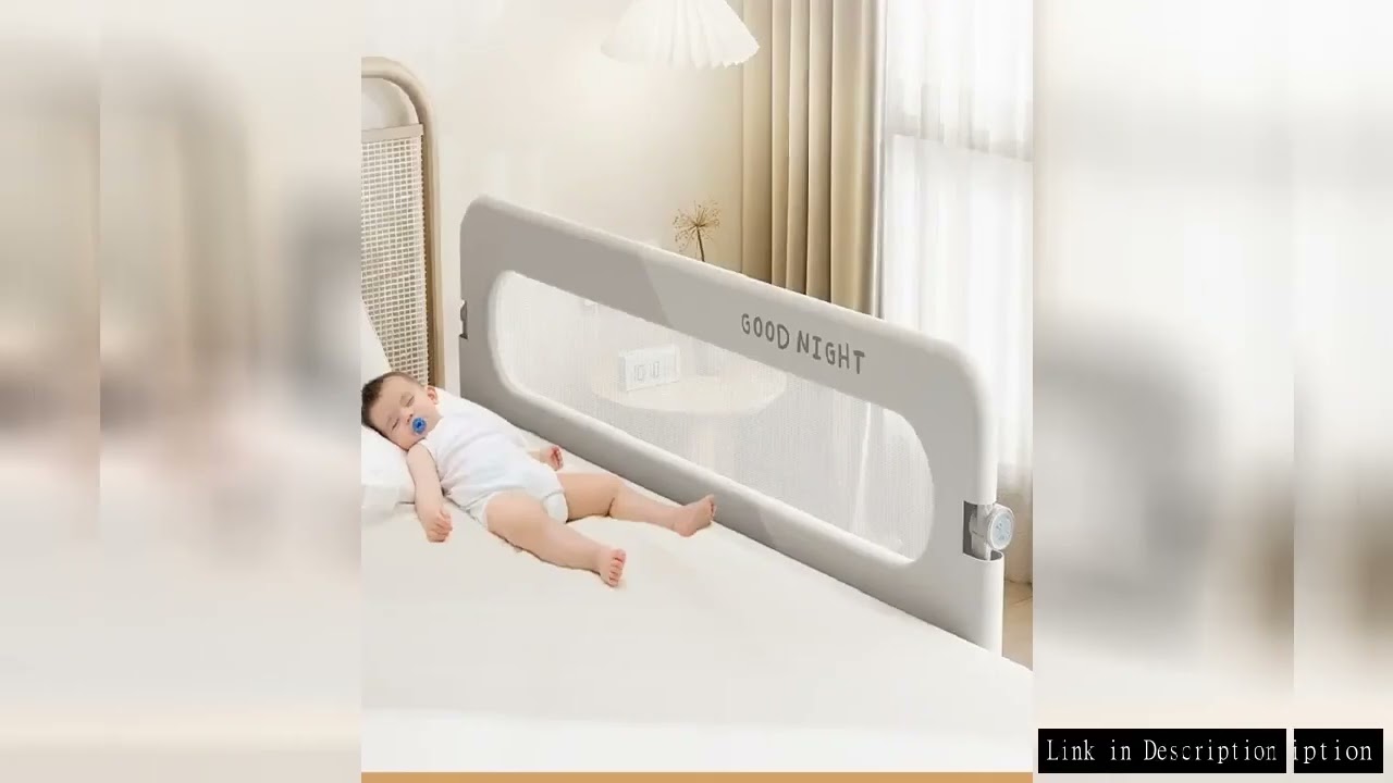 Collapsible Baby Rail Bed Guardrail Bed Safety Railing Portable Bed Guard for Kids Protective Barrie