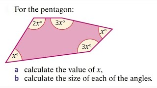 Find the size of each angle in the PENTAGON.