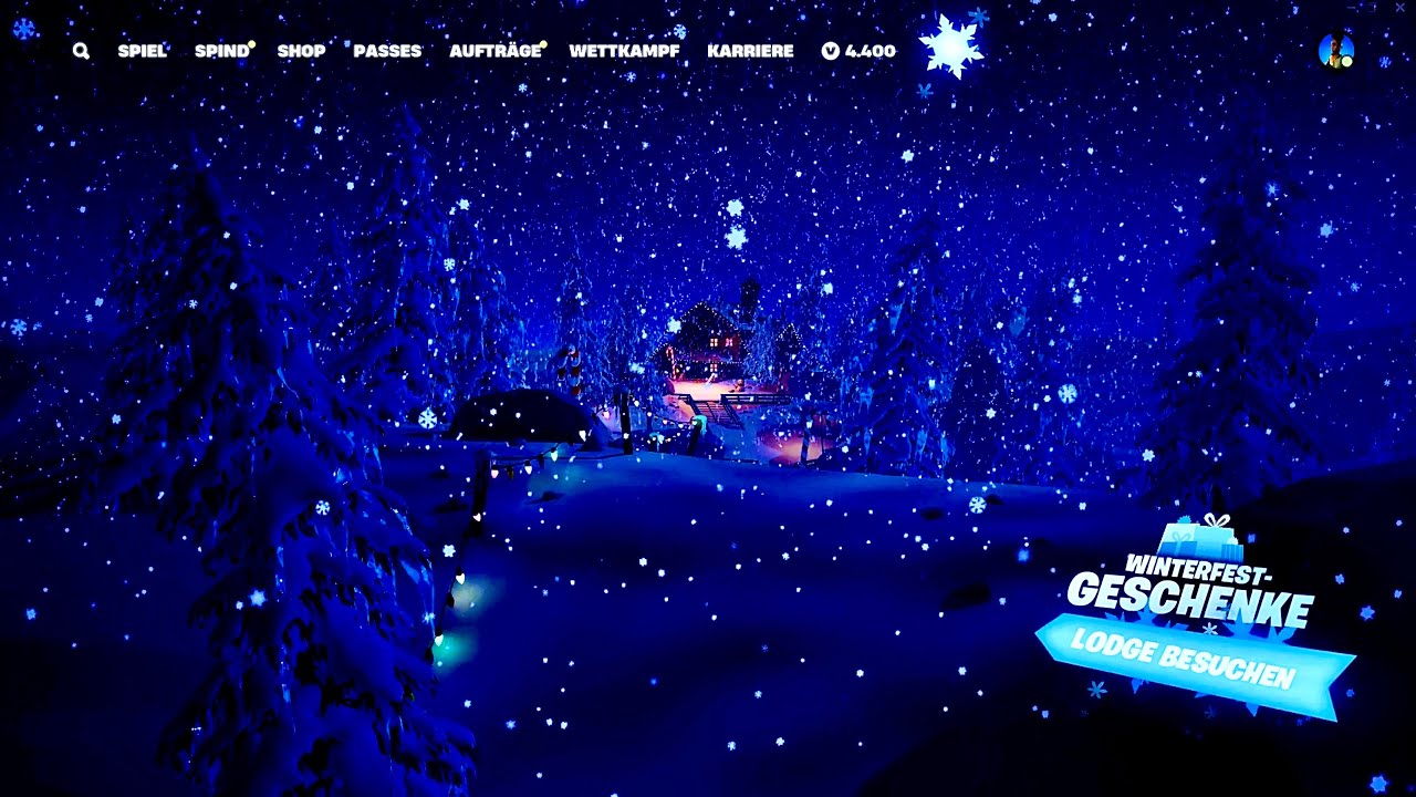 Fortnite Winterfest Cabin 2024 MUSIC 120 FPS [outside the cabin] [1 HOUR]