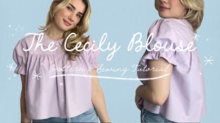 The Cecily Blouse | DIY Peter Pan Collar Puff Sleeve Shirt Sewing Tutorial & Pattern