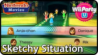 Wii Party U - Sketchy Situation (4 Players, Anja vs Danique vs ...