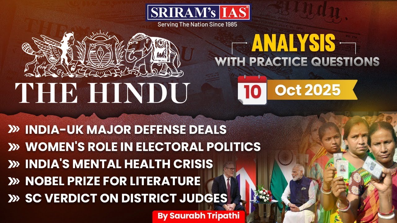The Hindu Analysis | 10th Oct 2025 | The Hindu Newspaper Today Analysis ...
