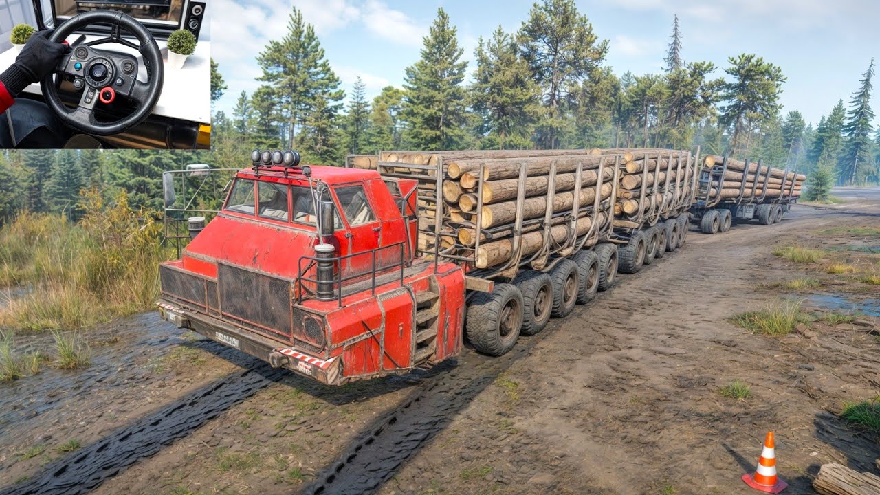 Ultimate Logging With MAZ 7907 on Forest Road | SnowRunner | Logitech ...