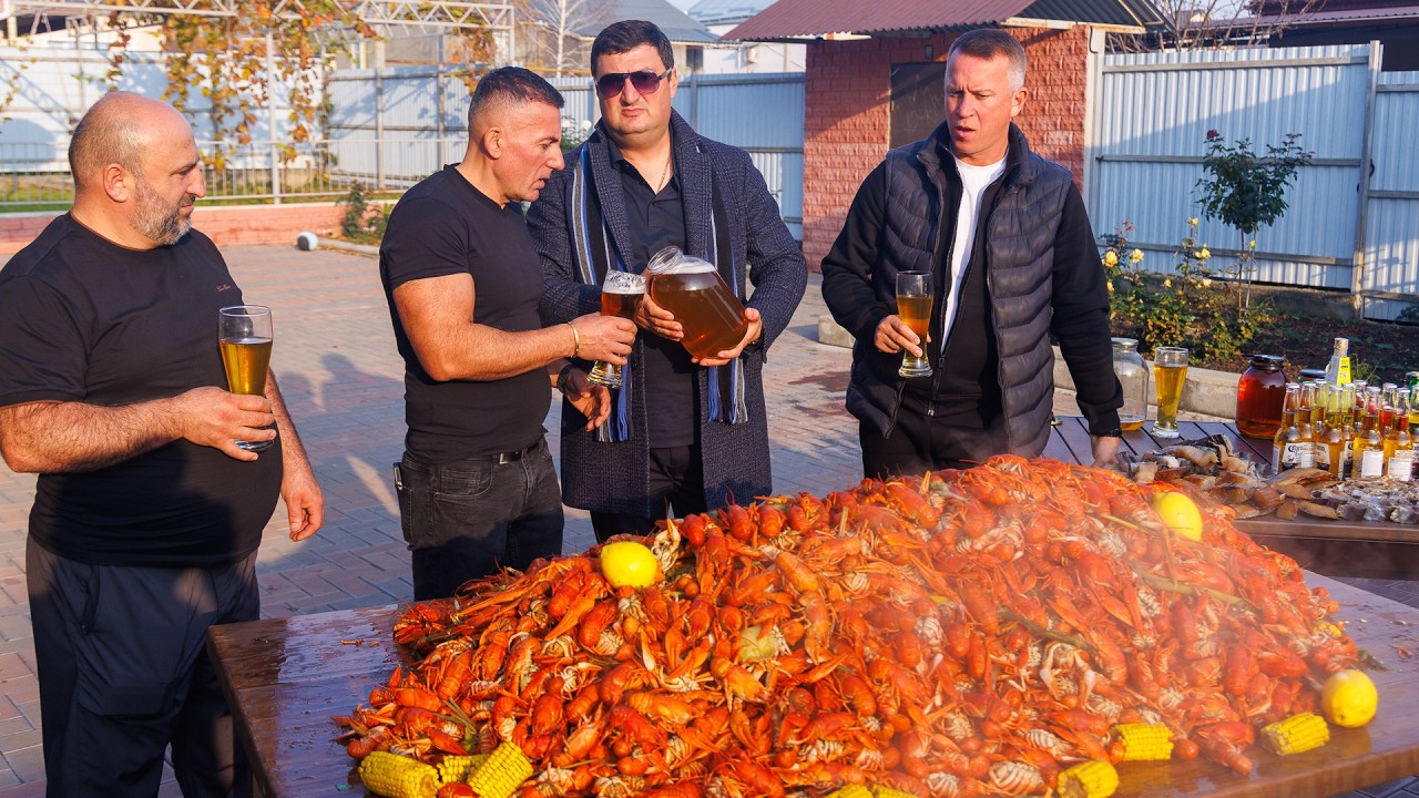 МЫ СЪЕЛИ 70 КГ РАКОВ! МНОГО ПИВА и МНОГО ВЕСЕЛЬЯ.