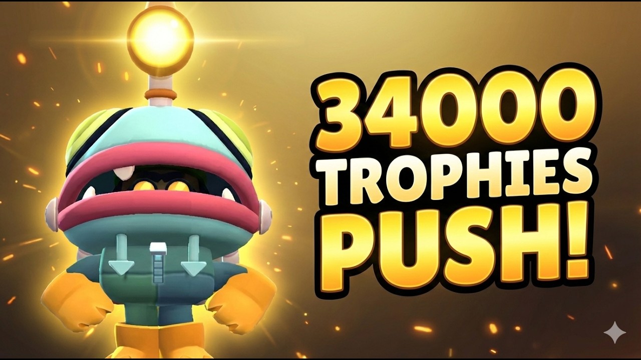 34000 Trophies In Brawl Stars With Glowbert 😱