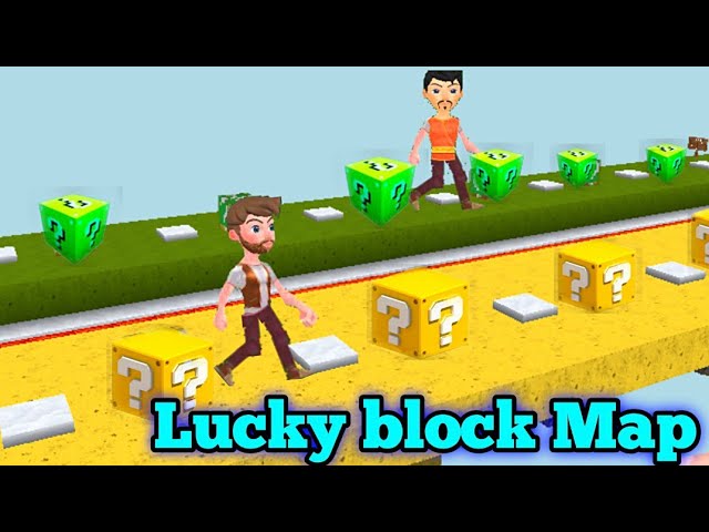 Lucky block map in Realmcraft, how to download lucky block in  Realmcraft