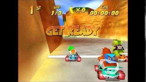 Diddy Kong Racing N64 Walkthrough 33 -- Dino Domain (World 1) Trophy Race