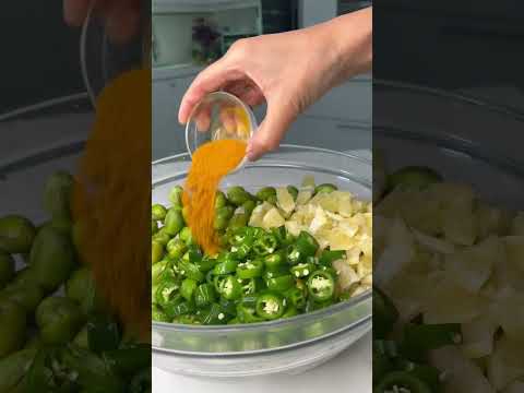 مخلل الزيتون الاخضر مع سر اللون والطعم والقرشة والمقدار الصح من الملح امتياز الجيتاوي