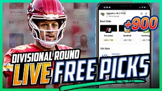 LIVE: NFL DIVISIONAL ROUND GAME PICKS + FREE BETS  | PREDICTIONS, PROPS, AND PLAYS (BettingPros)