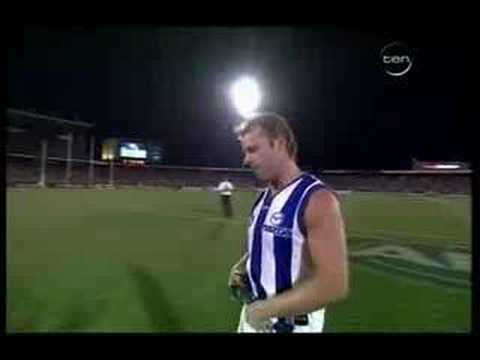 Glenn Archer's last post-game interview with Michael Voss after Port Power defeat North Melbourne in the Preliminary Final.