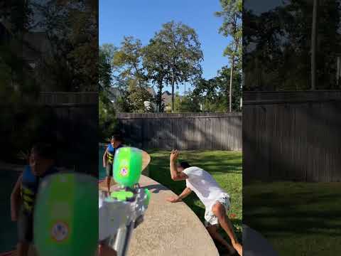Mom gets revenge on dad and son for throwing her phone in the pool #shorts