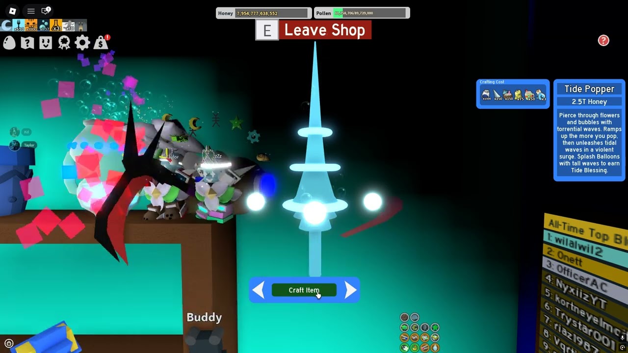 Getting tide popper! #beeswarmsimulator #roblox #cool #ladiesman #thebest #viral #fyp