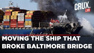 Trapped Cargo Ship Dali Refloated & Removed From Crash Site | Baltimore Bridge Collapse
