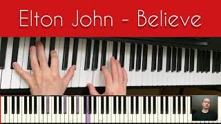 картинка: Elton John - Believe | РАЗБОР НА ПИАНИНО (Часть 1)