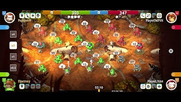 Mushroom wars 2 taking them out 1 at a time 1v1v1v1