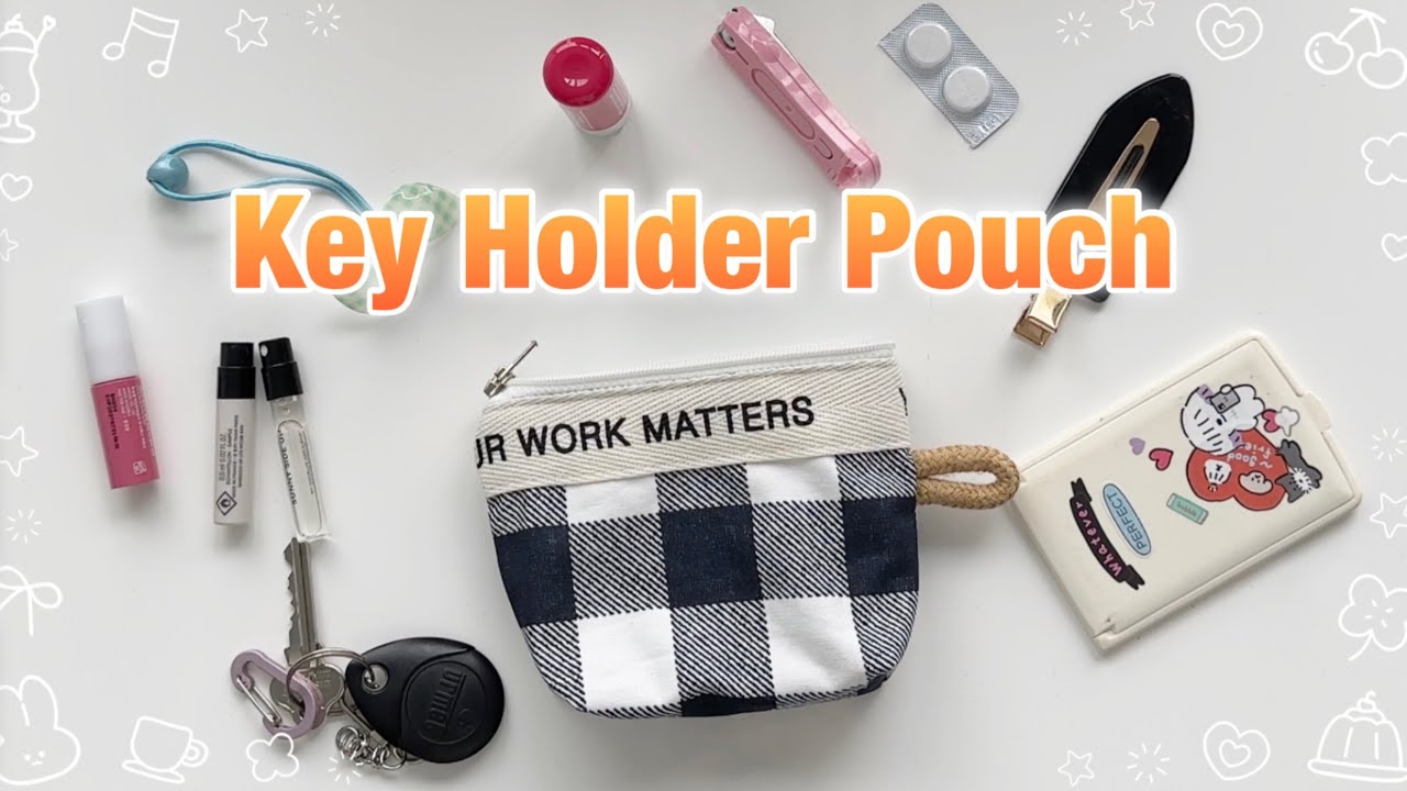 #004 Let’s make a small key holder pouch.작은 키홀더 파우치를 만들어 볼게요.