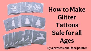 How to make Glitter Tattoos (by a professional face painter).
