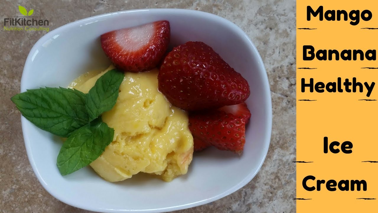 Creamy, fatfree Mango banana ice cream YouTube