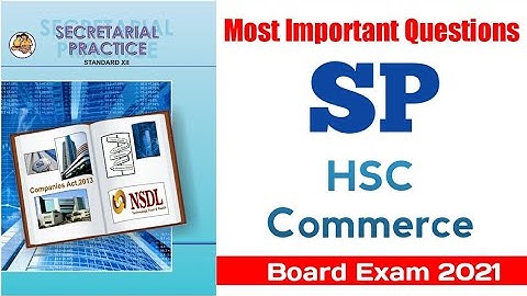 Most Important Questions for Secretarial Practice SP | HSC Commerce | Ashish Sir