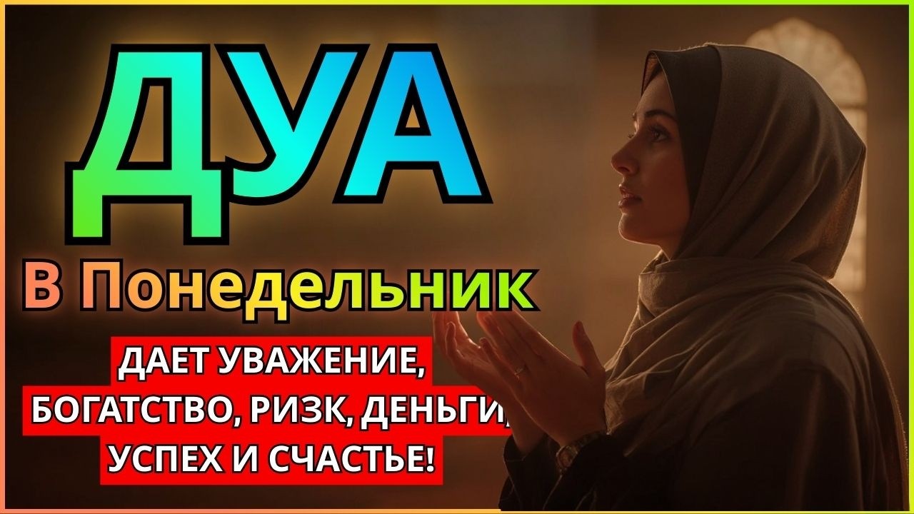 САМАЯ СИЛЬНАЯ ДУА В ПОНЕДЕЛЬНИК! РИЗК, БОГАТСТВО, УСПЕХ, СЧАСТЬЕ!