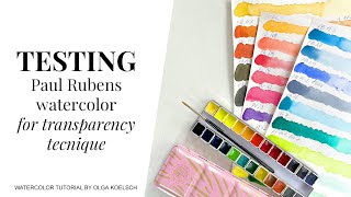 Testing Watercolour Palette for Transparent Painting. Detailed review.