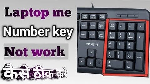 Laptop/Pc कीबोर्ड के Number Key काम नहीं कर रहा ठीक कैसे करे? Keyboard Number keys not Working