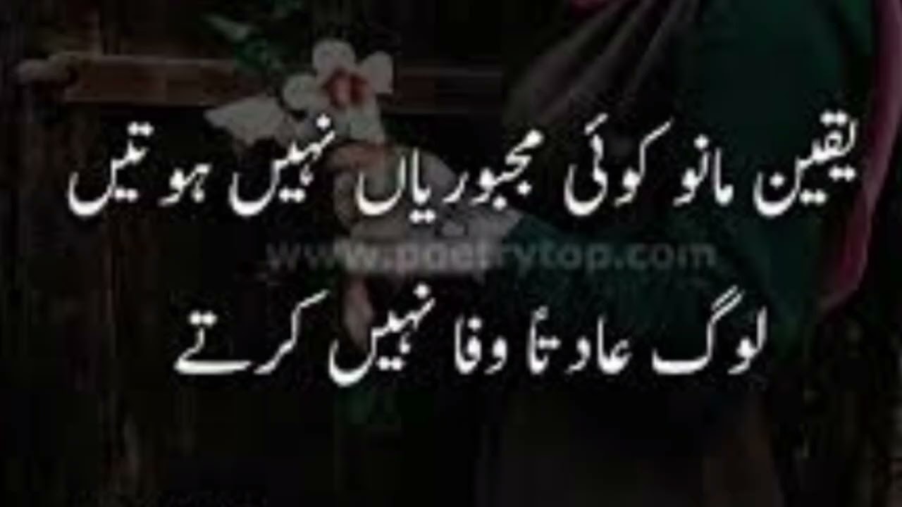 لوگ عادتا وفا نہیں کرتے