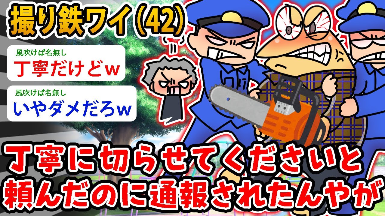 【バカ】撮り鉄ニートワイ（42）丁寧に切らせてくださいと頼んだのに通報されたんやが…【2ch面白いスレ】