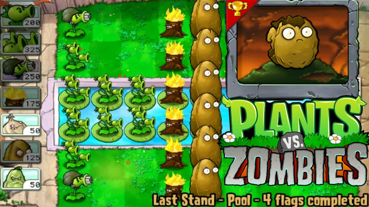 Last Stand Pool MODE | PUZZLES | Plants vs Zombies
