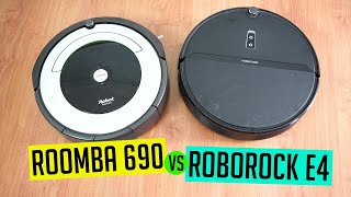 Roomba 690 vs. Roborock E4 Comparison [Which Budget Robot Vacuum is Better]