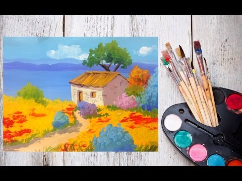как нарисовать картину гуашью для начинающих как нарисовать картину гуашью для начинающих