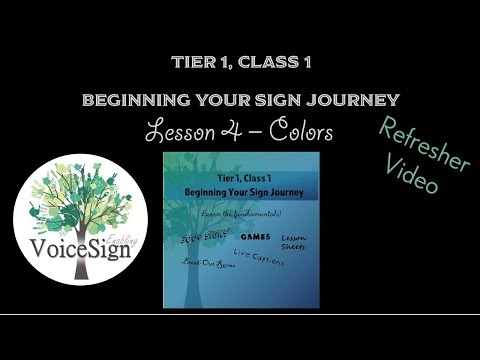 Beginning Sign Class - Lesson 04 - Sign the Colors