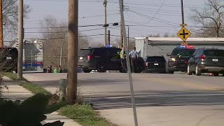 Heavy police presence in Kansas City, Kansas at the scene of shooting involving officers