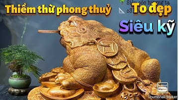 Tượng cóc ngậm tiền đẹp nhất đục kỹ gỗ hương ta - TƯỢNG GỖ NGUYỄN HỒNG 0789.336.318