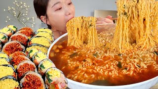 : ASMR ?       :) Ramen kimbab MUKBANG